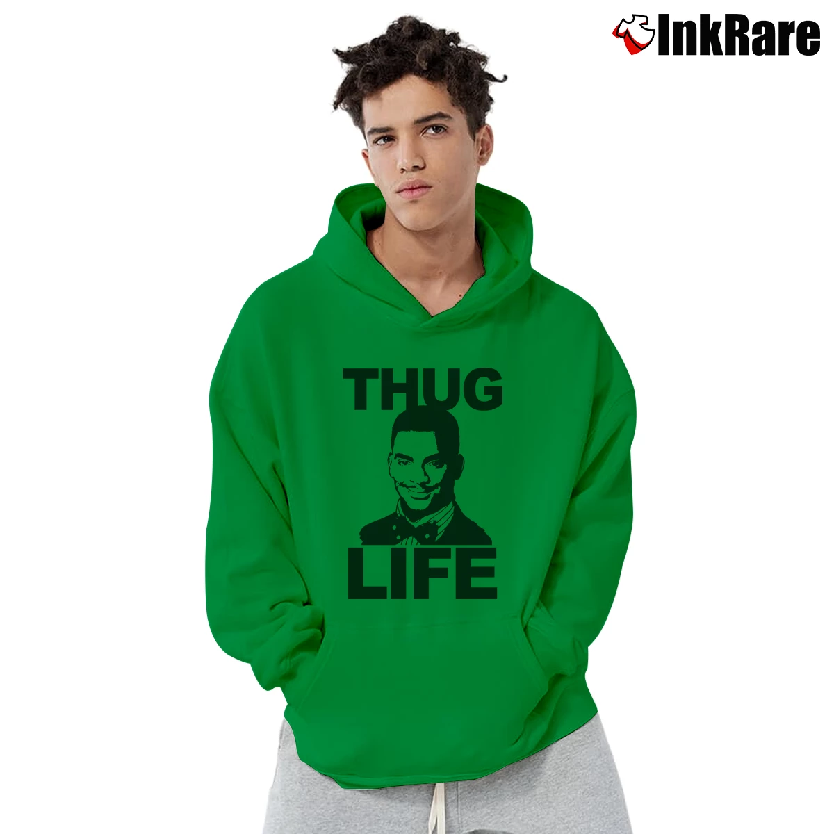 Men’s Thug Life Carlton Swag Funny Pullover Hoodie in irish green | Cozy, Durable, Modern Fit
