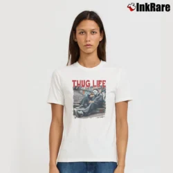 Women’s Thug Life Michael Myers Horror Signature T-Shirt in white | Soft, Flattering Fit