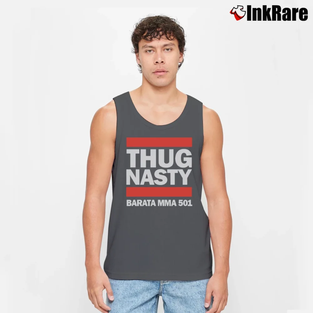 Men’s Thug Nasty Barata Mma 501 Tank Top in charcoal | Breathable, Active-Friendly Design