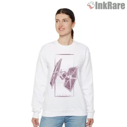 Tie Fighter Blueprint Line Art Shirt on graphic shirt for women graphic tee