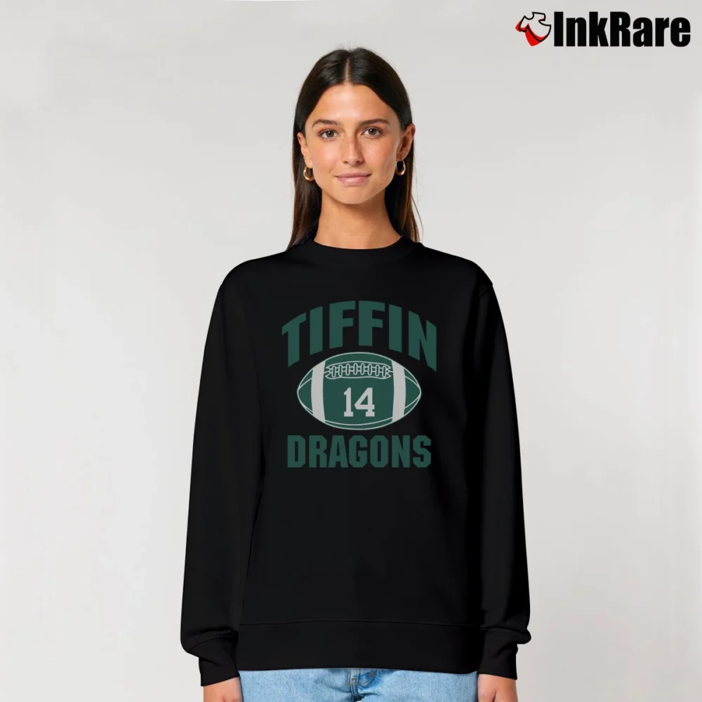 Women’s Tiffin University Dragons College Team Relaxed Sweatshirt in black | Soft, Laid-Back Vibe