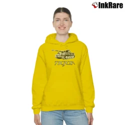 Women’s Tiger 1 German WW2 Panzer Tank Battle Graphic Cozy Hoodie in yellow | Warm, Structured, Stylish