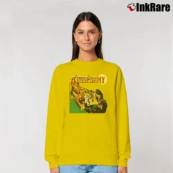 Women’s Tiger Army Band Logo Relaxed Sweatshirt in yellow | Soft, Laid-Back Vibe