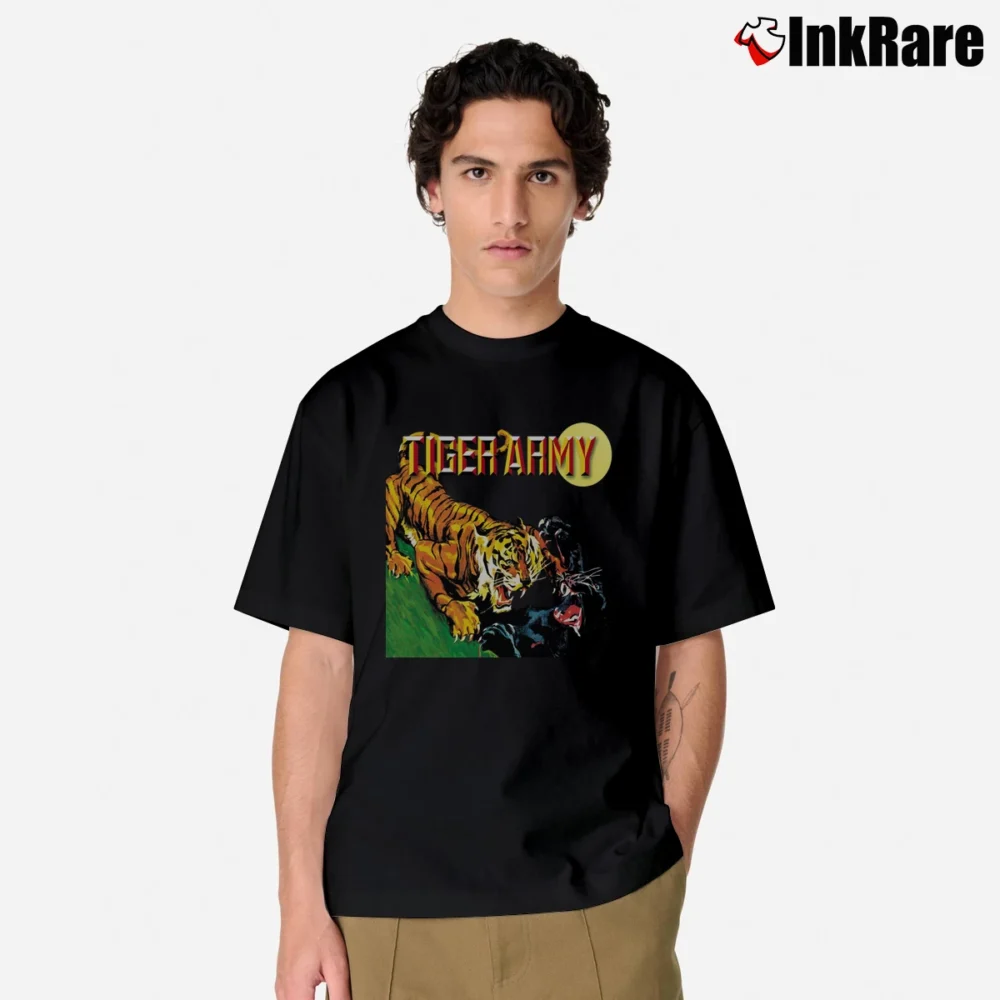 Men’s Tiger Army Band Logo Classic T-Shirt in black | Soft, Breathable Everyday Wear