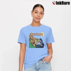 Women’s Tiger Army Band Logo Signature T-Shirt in light blue | Soft, Flattering Fit