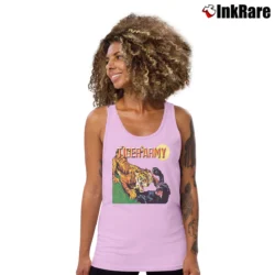 Women’s Tiger Army Band Logo Tank Top in light pink | Lightweight, Movement-Friendly