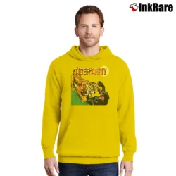 Men’s Tiger Army Graphic Pullover Hoodie in yellow | Cozy, Durable, Modern Fit