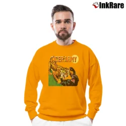 Men’s Tiger Army Graphic Crewneck Sweatshirt in orange | Cozy Fabric, Clean Style