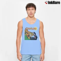 Men’s Tiger Army Graphic Tank Top in light blue | Breathable, Active-Friendly Design