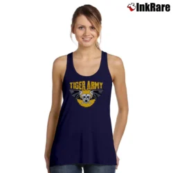 Women’s Tiger Army Skull Band Logo Tank Top in navy | Lightweight, Movement-Friendly