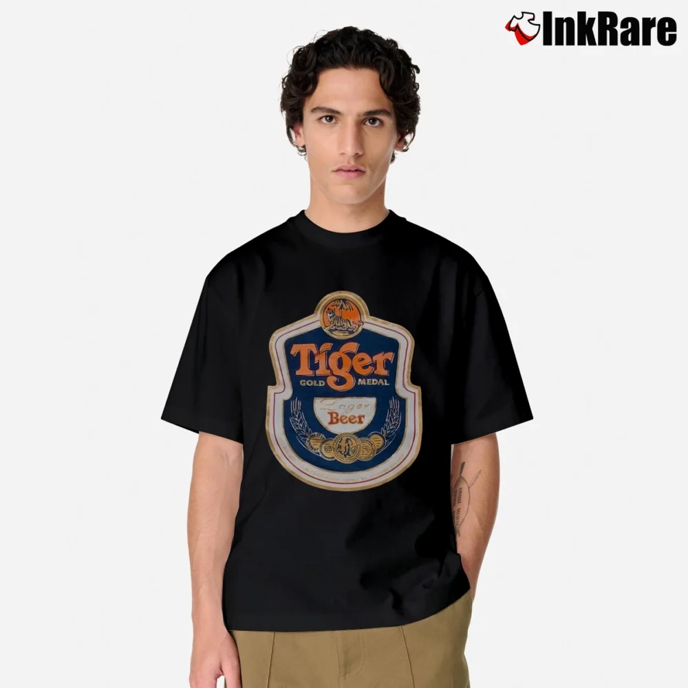 Men’s Tiger Gold Medal Beer Vintage Style Classic T-Shirt in black | Soft, Breathable Everyday Wear