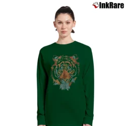 Women’s Tiger Graphic Long-Sleeve Top in forest green | Sleek, Versatile, All-Season