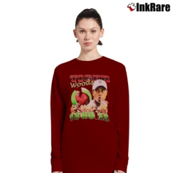 Women’s Tiger Woods 18 Holes Golf Funny Long-Sleeve Top in maroon | Sleek, Versatile, All-Season