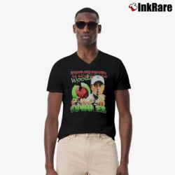 Men’s Tiger Woods 18 Holes Golf Funny V-Neck Tee in black | Sharp, Breathable, Everyday Staple