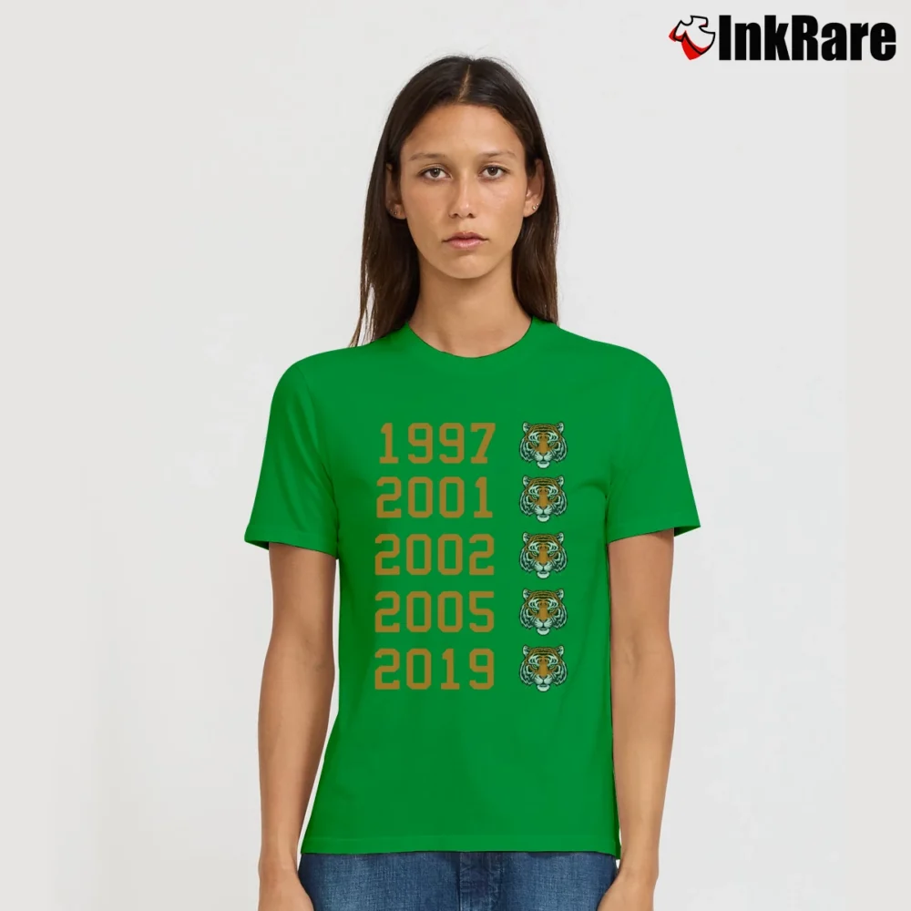 Women’s Tiger Woods 2019 Masters Champion Graphic Signature T-Shirt in irish green | Soft, Flattering Fit