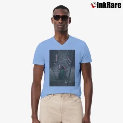 Men’s Tiger Woods Game Of Thrones Golf Parody V-Neck Tee in light blue | Sharp, Breathable, Everyday Staple