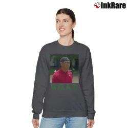 Women’s Tiger Woods GOAT Hat Backwards Graphic Relaxed Sweatshirt in charcoal | Soft, Laid-Back Vibe
