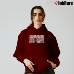 Women’s tiger woods golf goat for Golf Fans and Sports Legends Lovers Cozy Hoodie in maroon | Warm, Structured, Stylish