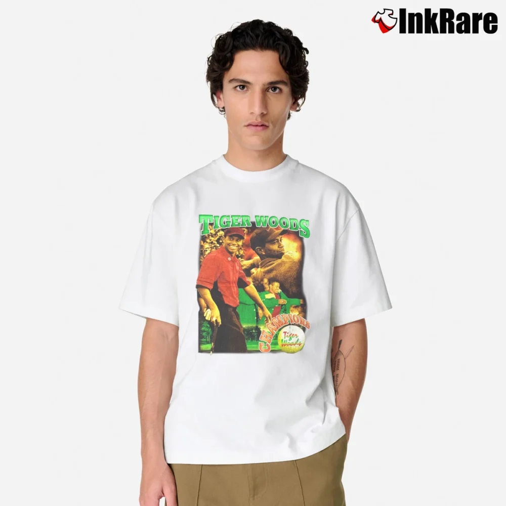 Men’s Tiger Woods Golf Graphic Classic T-Shirt in white | Soft, Breathable Everyday Wear