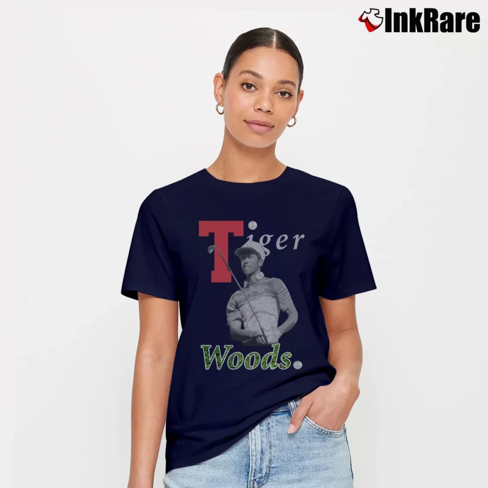 Women’s Tiger Woods Masters Champion 90s Rap Signature T-Shirt in navy | Soft, Flattering Fit