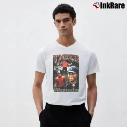 Men’s Tiger Woods The Masters Champion 90s V-Neck Tee in white | Sharp, Breathable, Everyday Staple
