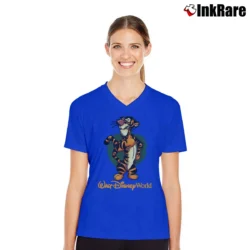 Women’s Tigger Character Walt Disney V-Neck Tee in royal blue | Chic Neckline, Soft Texture