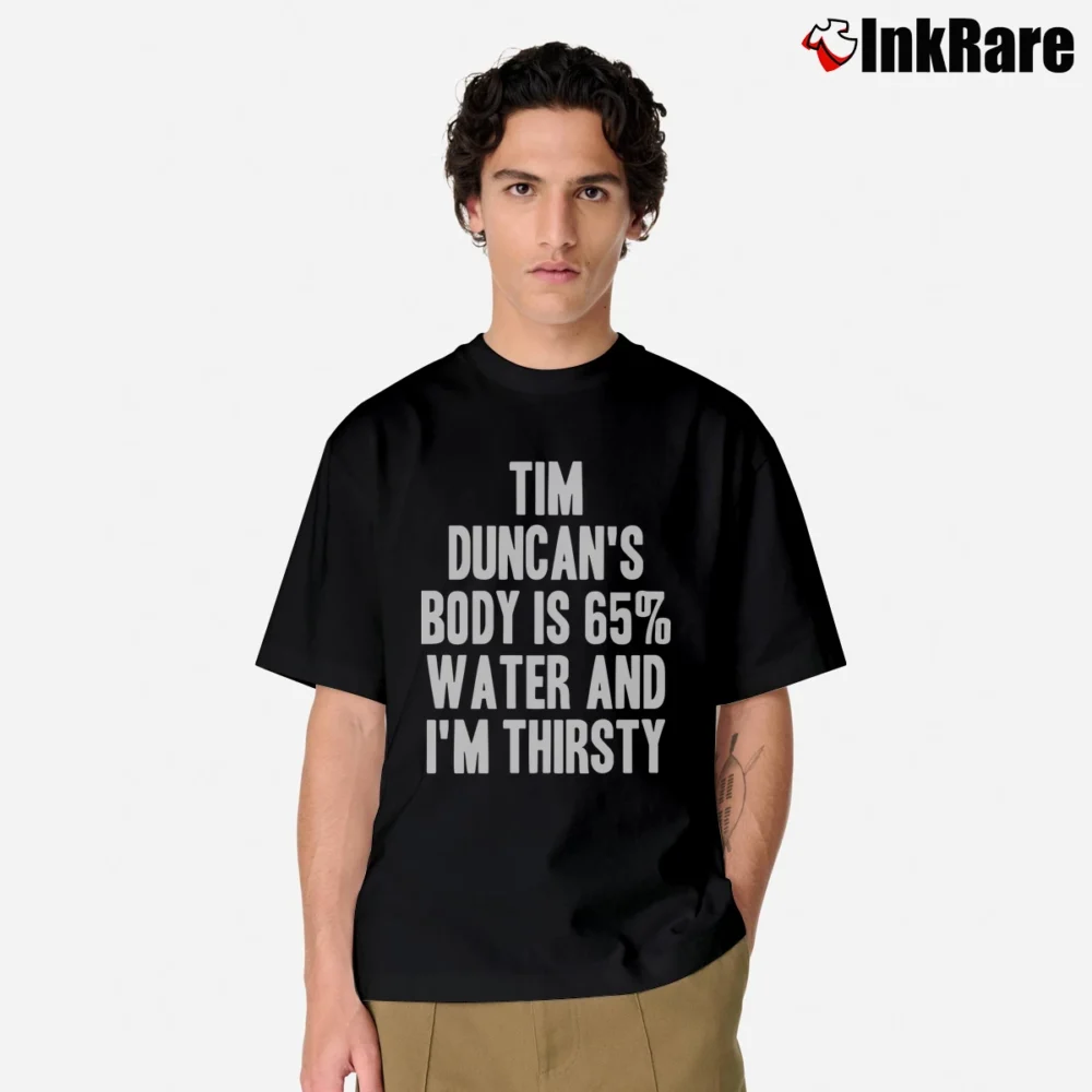 Men’s Tim Duncan Body Is Water Basketball Classic T-Shirt in black | Soft, Breathable Everyday Wear
