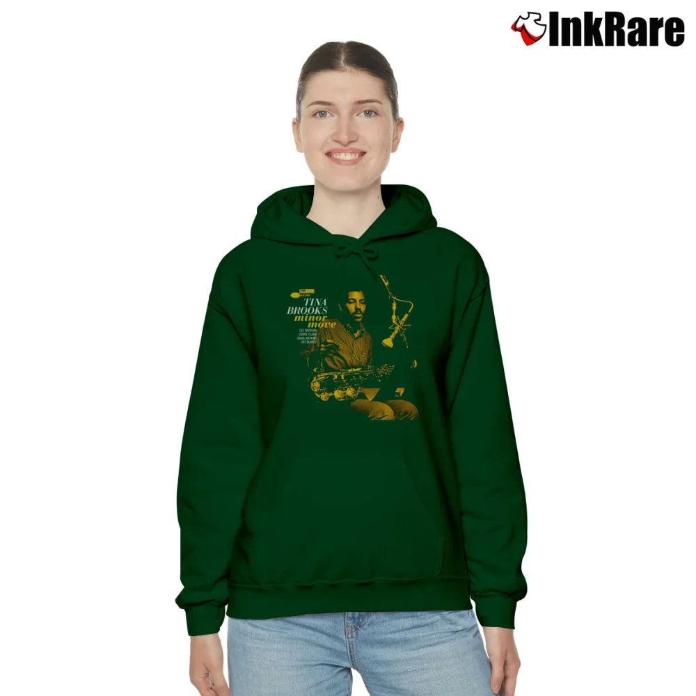 Women’s Tina Brooks Minor Move Tone Poet Cozy Hoodie in forest green | Warm, Structured, Stylish