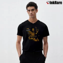 Men’s Tina Brooks Minor Move Tone Poet V-Neck Tee in black | Sharp, Breathable, Everyday Staple