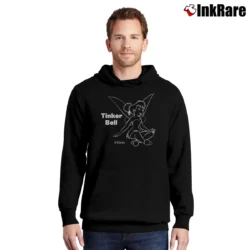 Men’s Tinker Bell Animated Character Disney Pullover Hoodie in black | Cozy, Durable, Modern Fit