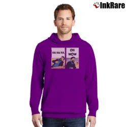 Men’s Tintin Captain Haddock Oh Wow Pullover Hoodie in purple | Cozy, Durable, Modern Fit
