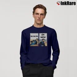 Men’s Tintin Captain Haddock Oh Wow Long-Sleeve Shirt in navy | Sleek, Lightweight, Year-Round Wear