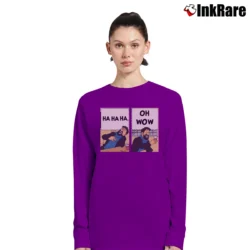 Women’s Tintin Captain Haddock Oh Wow Long-Sleeve Top in purple | Sleek, Versatile, All-Season