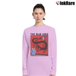 Women’s Tintin The Blue Lotus Dragon Cartoon Long-Sleeve Top in light pink | Sleek, Versatile, All-Season