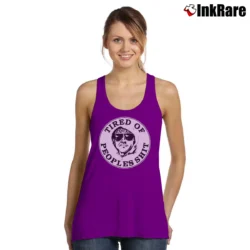 Women’s Tired Of People's Shit Unabomber Tank Top in purple | Lightweight, Movement-Friendly