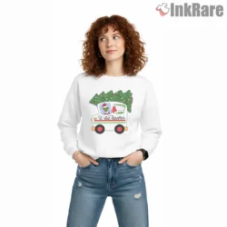Tis The Season Grinch Christmas Truck Shirt on graphic shirt for women graphic tee