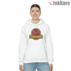 Titan Mode Eren Muscle Park Parody Shirt on white hoodie for women graphic tee