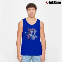 Men’s Titanic Cat Funny Cat Lover Rose And Jack Design Tank Top in royal blue | Breathable, Active-Friendly Design