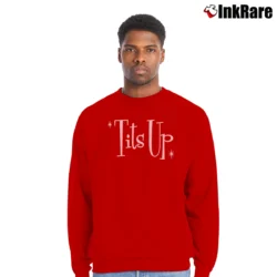 Men’s Tits Up The Marvelous Mrs Maisel Graphic Crewneck Sweatshirt in red | Cozy Fabric, Clean Style