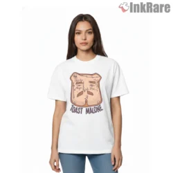 Toast Malone Cartoon Breakfast Shirt on white short sleeve shirt for women graphic tee