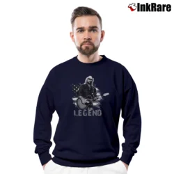 Men’s toby keith legend country music tribute Crewneck Sweatshirt in navy | Cozy Fabric, Clean Style