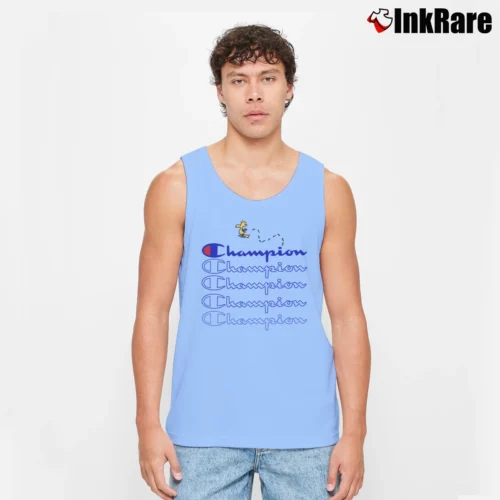 Men’s Todd Snyder Peanuts Woodstock Tank Top in light blue | Breathable, Active-Friendly Design