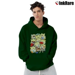 Men’s Togepi Pokemon Retro Custom Graphic Pullover Hoodie in forest green | Cozy, Durable, Modern Fit