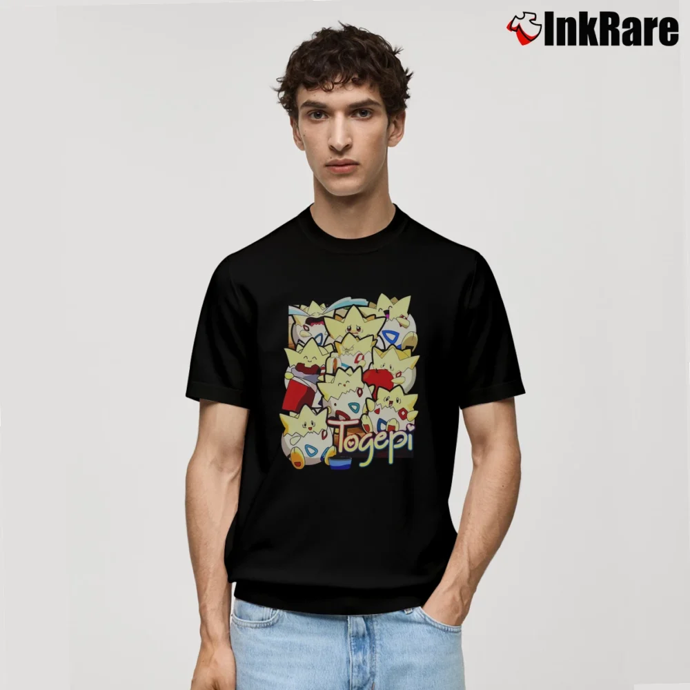 Men’s Togepi Pokemon Retro Custom Graphic Classic T-Shirt in black | Soft, Breathable Everyday Wear