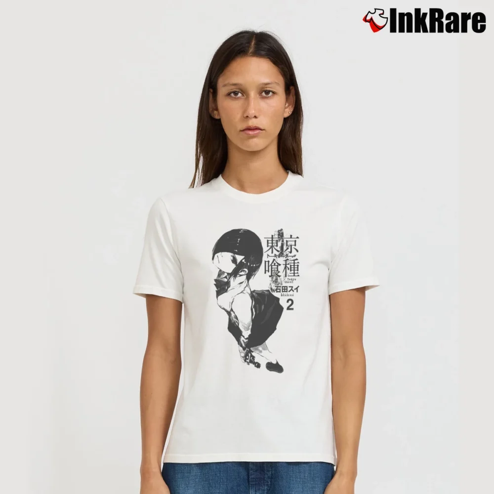 Women’s Tokyo Ghoul Touka T-Shirt in white | Soft, Flattering Fit
