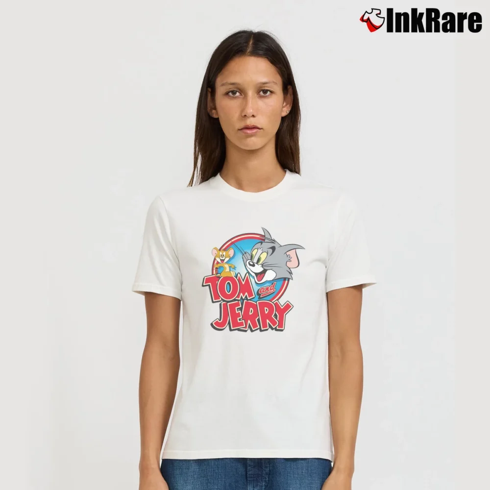 Women’s Tom And Jerry Cool Signature T-Shirt in white | Soft, Flattering Fit