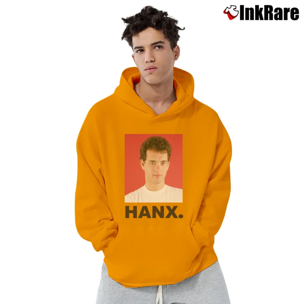 Men’s Tom Hanks Graphic Pullover Hoodie in orange | Cozy, Durable, Modern Fit