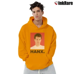 Men’s Tom Hanks Graphic Pullover Hoodie in orange | Cozy, Durable, Modern Fit