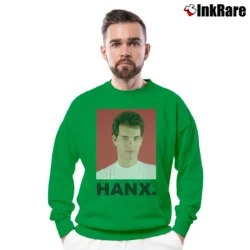 Men’s Tom Hanks Graphic Crewneck Sweatshirt in irish green | Cozy Fabric, Clean Style