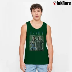 Men’s Tom Hiddleston Loki Laufeyson Retro Tank Top in forest green | Breathable, Active-Friendly Design